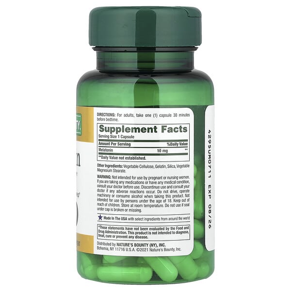 Alternative view of Nature's Bounty, Melatonin, 10 mg, 60 Capsules