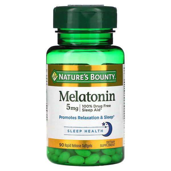 Nature's Bounty, Melatonin, 5 mg, 90 Rapid Release Softgels