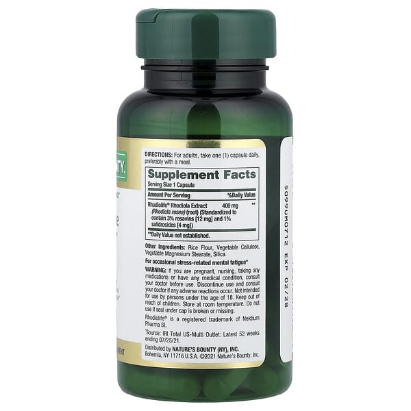 Alternative view of Nature's Bounty, Mental Fatigue & Stress Relief, 400 mg, 30 Capsules