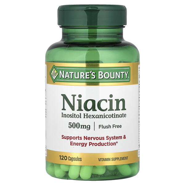Nature's Bounty, Niacin, Flush Free, 500 mg, 120 Capsules 3 Nature's Bounty, Niacin, Flush Free, 500 mg, 120 Capsules