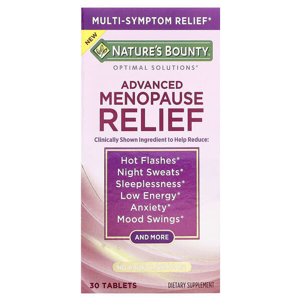 Nature's Bounty, Optimal Solutions®, Advanced Menopause Relief, 30 Tablets