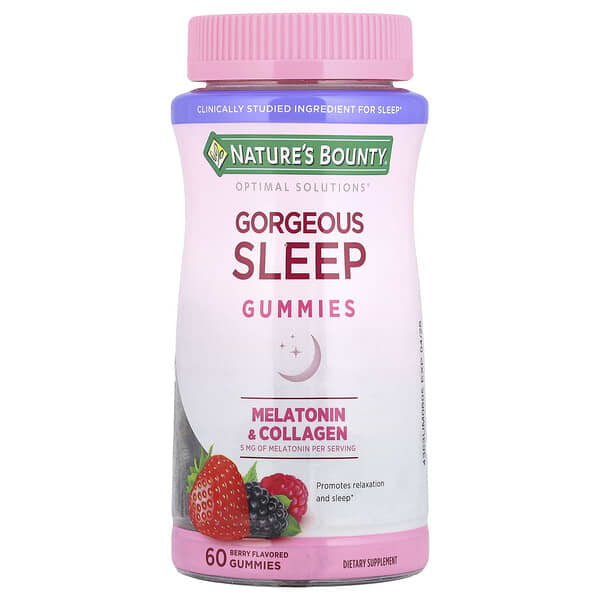 Nature's Bounty, Optimal Solutions®, Gorgeous Sleep Gummies, Berry, 60 Gummies