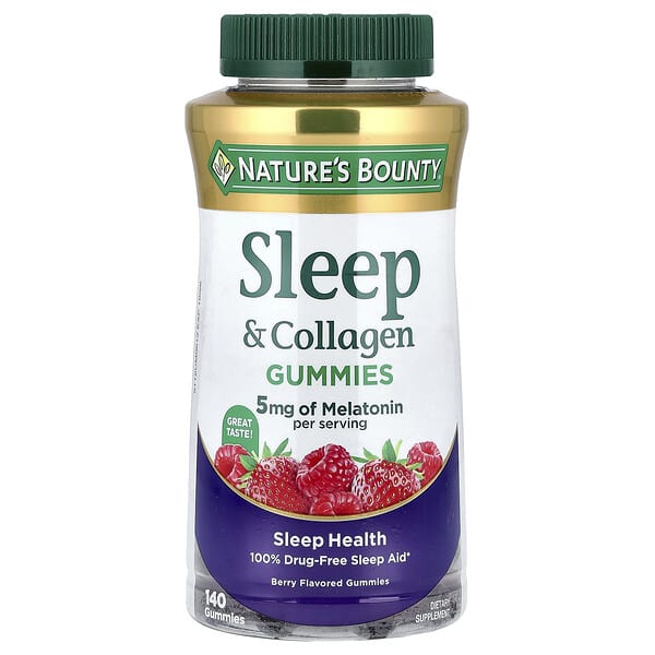 Nature's Bounty, Sleep & Collagen Gummies, Berry, 140 Gummies