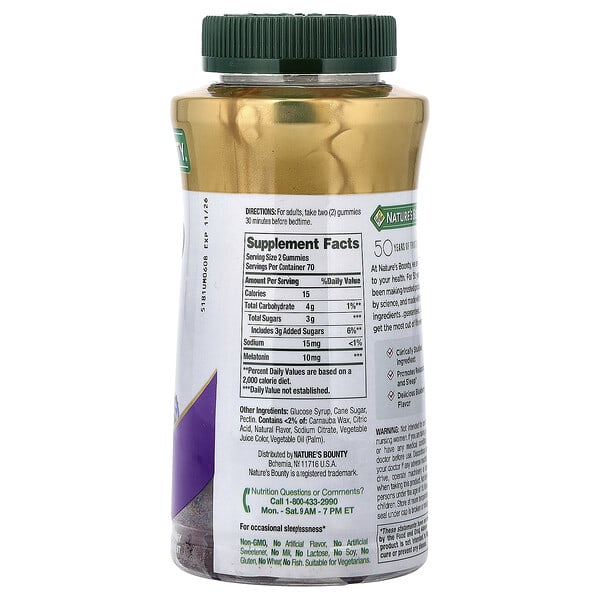 Alternative view of Nature's Bounty, Sleep Gummies, Blueberry, 140 Gummies