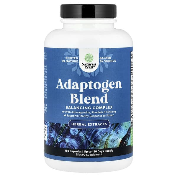 Nature's Craft, Adaptogen Blend, 180 Capsules