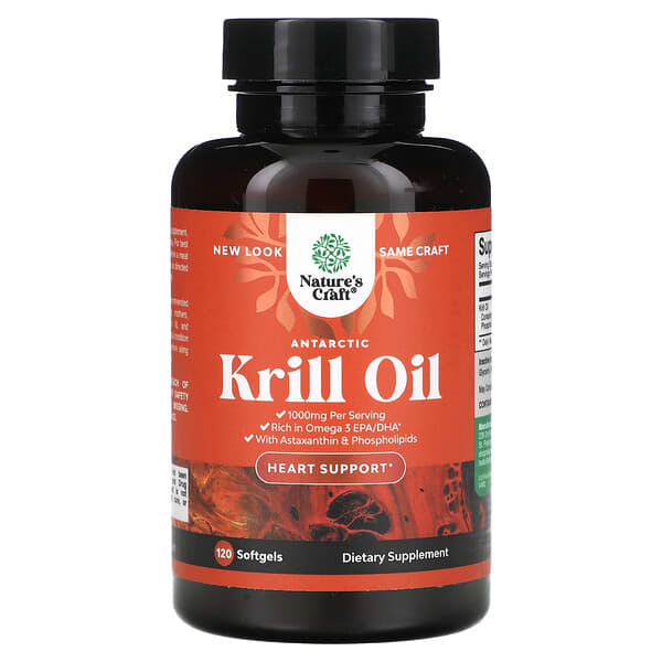 Nature's Craft, Antarctic Krill Oil, 120 Softgels (500 mg per Softgel)