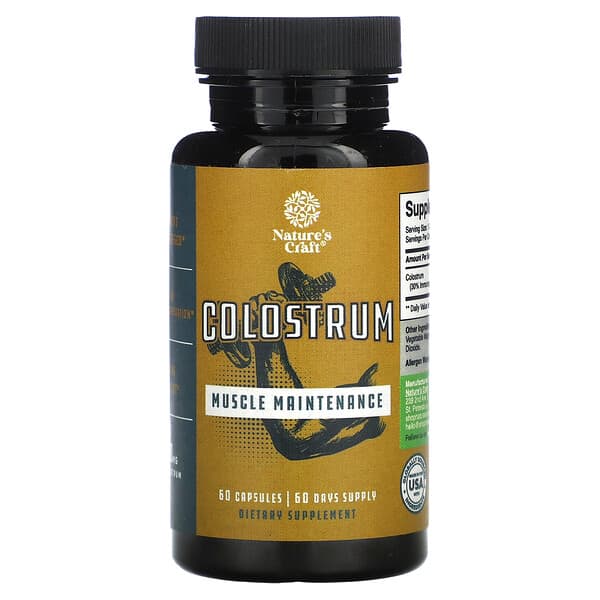Nature's Craft, Colostrum, 500 mg, 60 Capsules