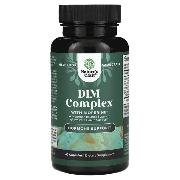 Nature's Craft, DIM Complex With BioPerine®, 60 Capsules
