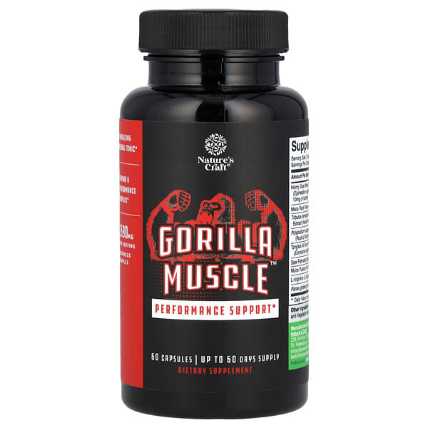 Nature's Craft, Gorilla Muscle™, Performance Support, 60 Capsules