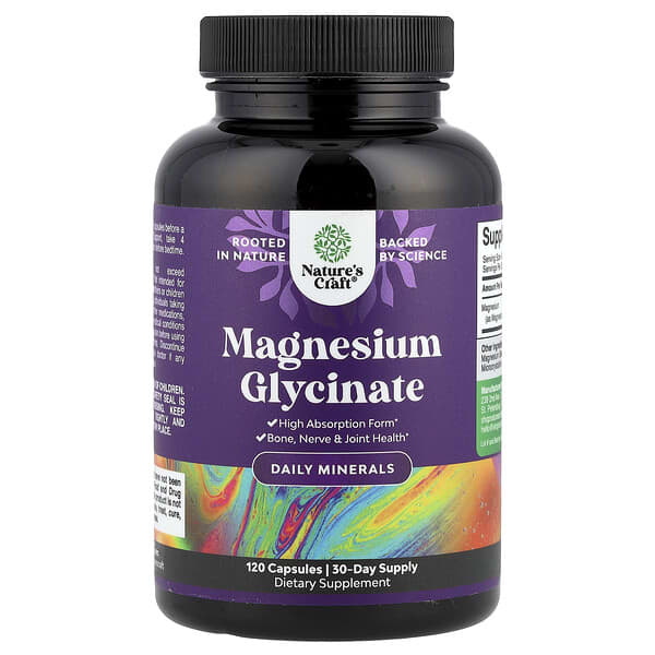 Nature's Craft, Magnesium Glycinate, 120 Capsules (125 mg per Capsule)