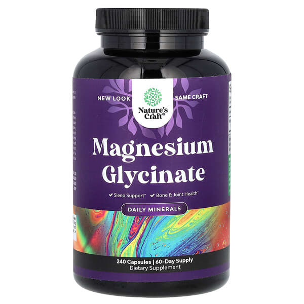 Nature's Craft, Magnesium Glycinate, 240 Capsules (100 mg per Capsule)