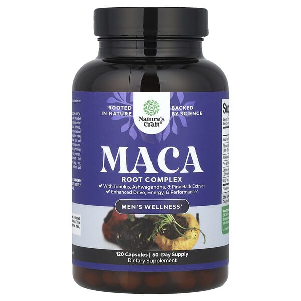 Nature's Craft, Men's Wellness, Maca Root Complex, 120 Capsules