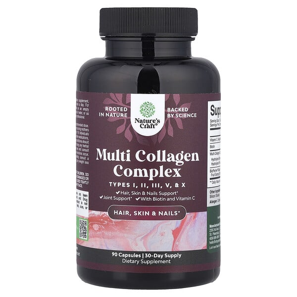 Nature's Craft, Multi Collagen Complex, 90 Capsules