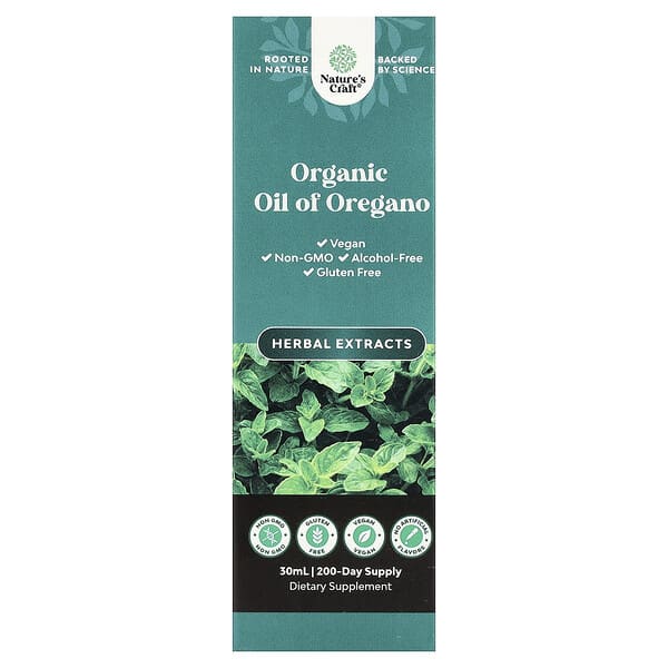 Nature's Craft, Organic Oil of Oregano, Alcohol-Free, 30 ml