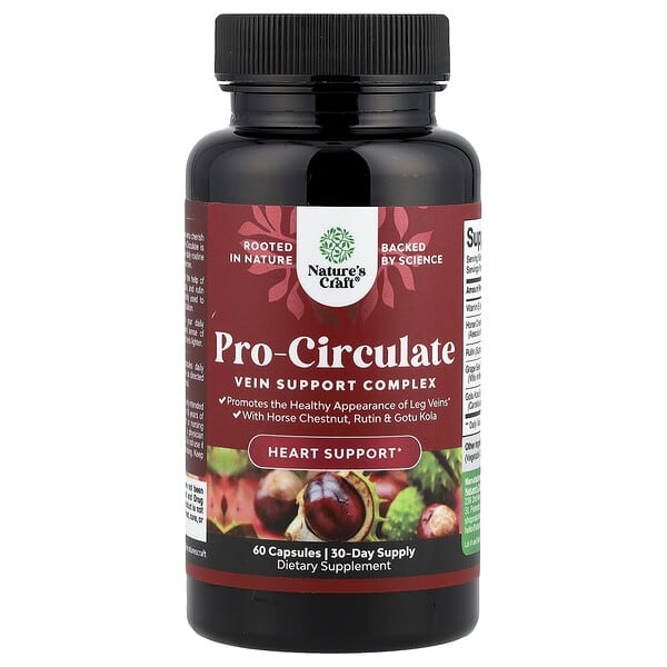 Nature's Craft, Pro-Circulate, Vein Support Complex, 60 Capsules