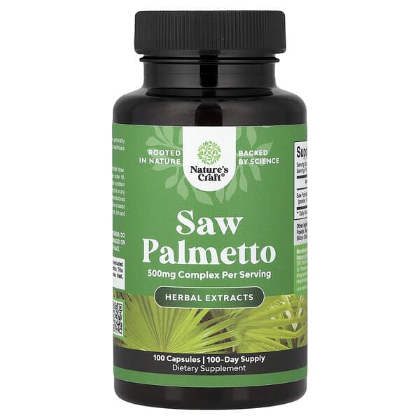 Nature's Craft, Saw Palmetto, 500 mg, 100 Capsules