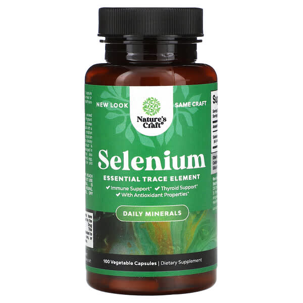 Nature's Craft, Selenium, 200 mcg, 100 Vegetable Capsules