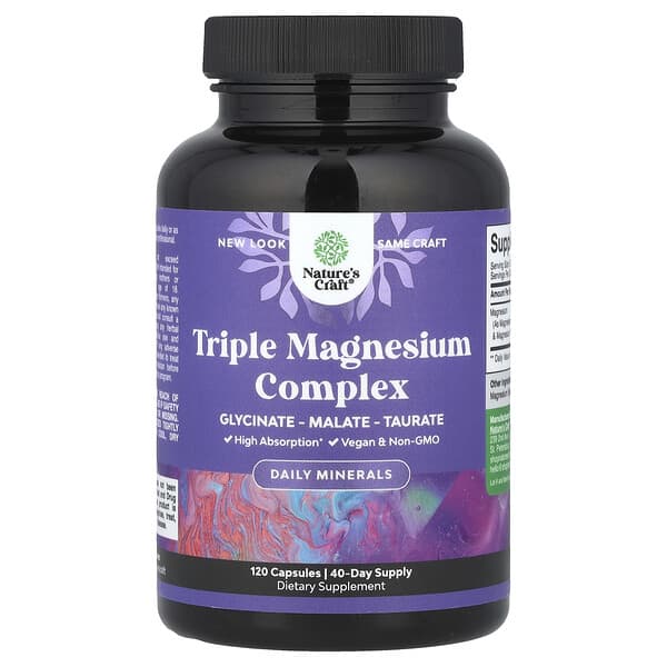 Nature's Craft, Triple Magnesium Complex, 120 Capsules (133 mg per Capsule)