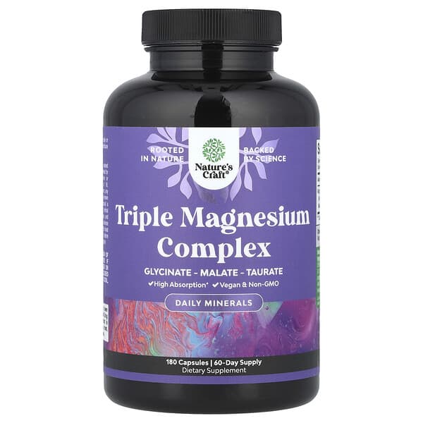 Nature's Craft, Triple Magnesium Complex, 180 Capsules (133 mg per Capsule)