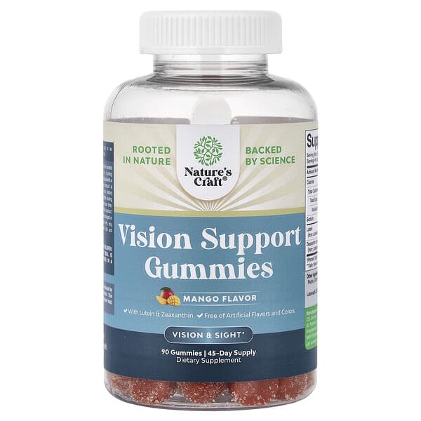Nature's Craft, Vision Support Gummies, Mango, 90 Gummies