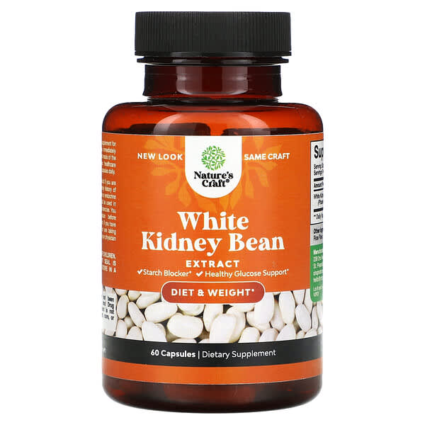 Nature's Craft, White Kidney Bean Extract, 60 Capsules (600 mg per Capsule)