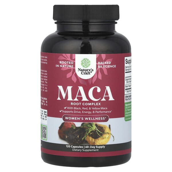 Nature's Craft, Women's Wellness, Maca Root Complex, 120 Capsules