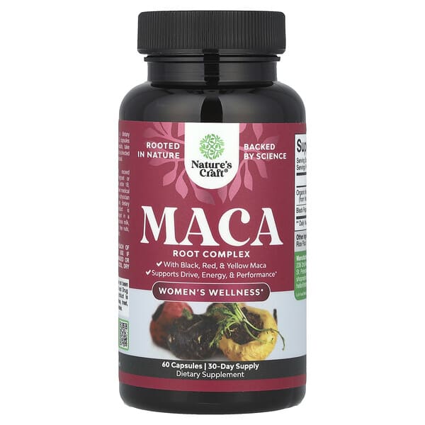 Nature's Craft, Women's Wellness, Maca Root Complex, 60 Capsules