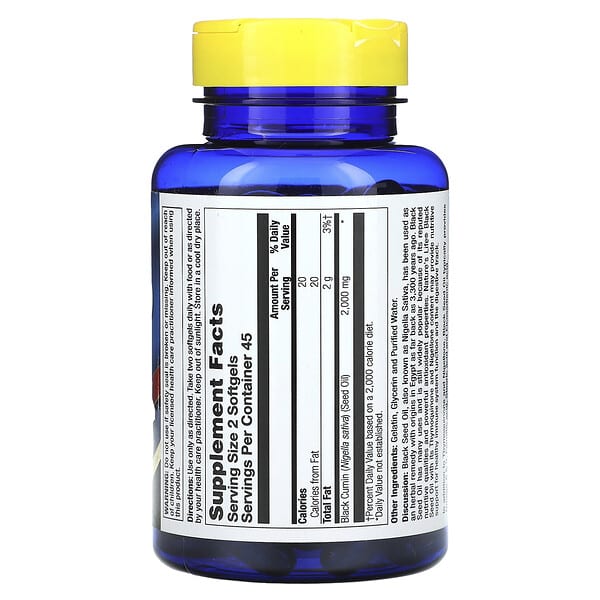 Alternative view of Nature's Life, Black Seed Oil, 1,000 mg , 90 Softgels