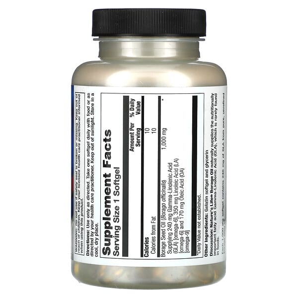 Alternative view of Nature's Life, Borage Oil, 1,000 mg , 60 Softgels