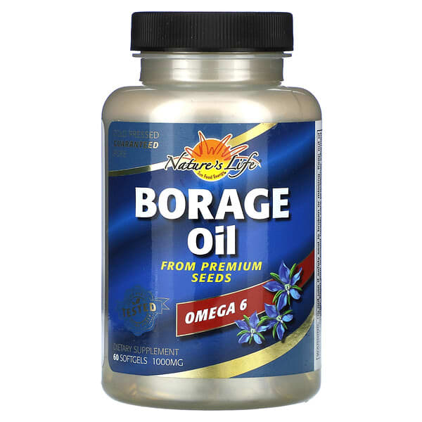 Nature's Life, Borage Oil, 1,000 mg , 60 Softgels