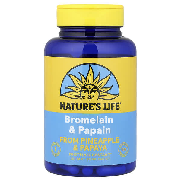 Nature's Life, Bromelain & Papain, 100 Capsules