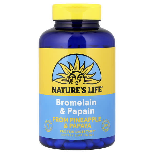 Nature's Life, Bromelain & Papain, 250 Capsules