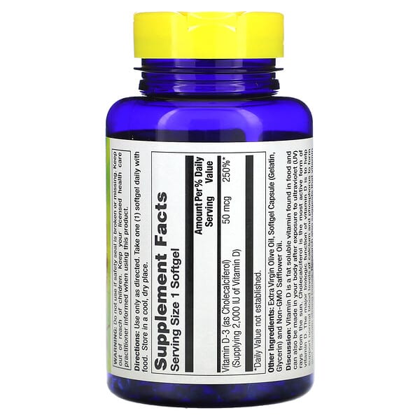 Alternative view of Nature's Life, D-3, 50 mcg (2,000 IU), 240 Softgels