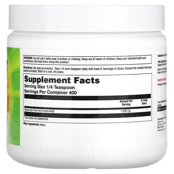 Alternative view of Nature's Life, Glycine Powder, Unflavored, 400 g