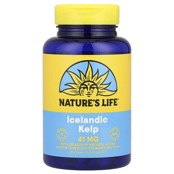 Nature's Life, Icelandic Kelp, 41 mg, 500 Tablets
