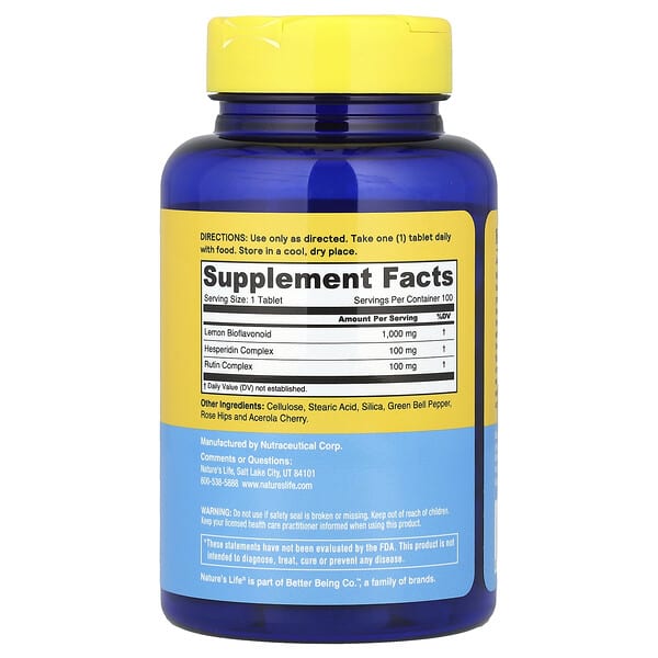 Alternative view of Nature's Life, Lemon Bioflavonoids, 1,000 mg,  100 Tablets