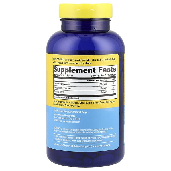 Alternative view of Nature's Life, Lemon Bioflavonoids, 1,000 mg, 250 Tablets