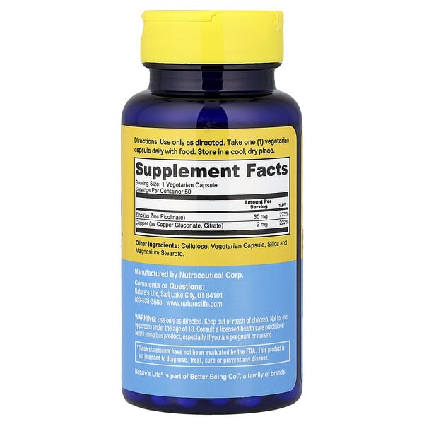 Alternative view of Nature's Life, Protecting Zinc, 50 Capsules