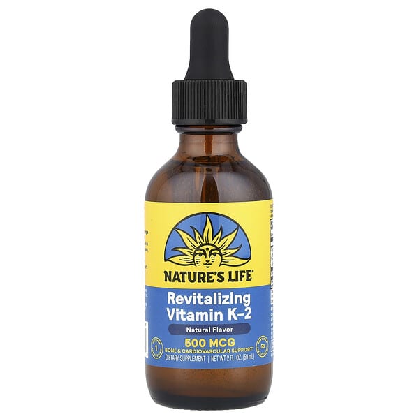 Nature's Life, Revitalizing Vitamin K-2, Natural , 500 mcg, 2 fl oz (59 ml)