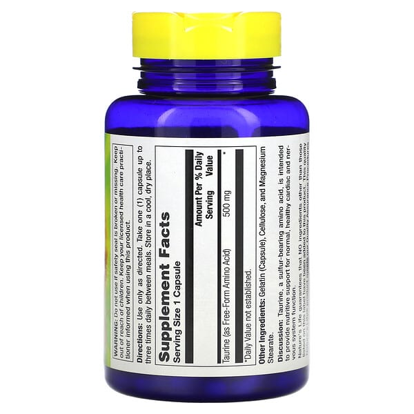 Alternative view of Nature's Life, Taurine, 500 mg, 100 Capsules