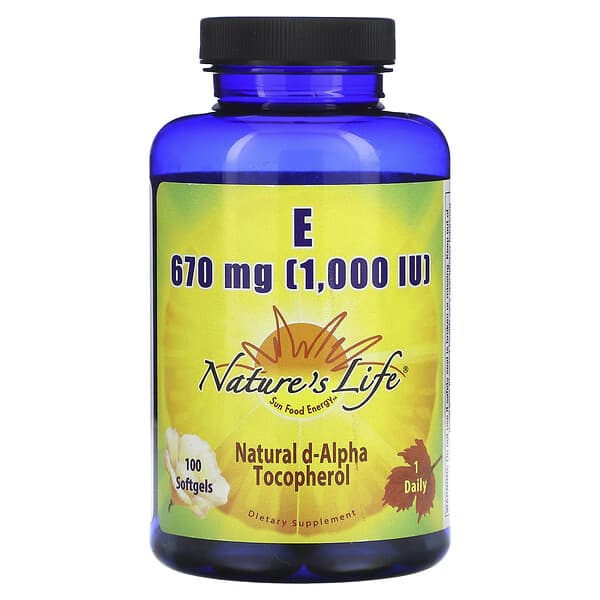 Nature's Life, Vitamin E, 670 mg (1,000 IU), 100 Softgels