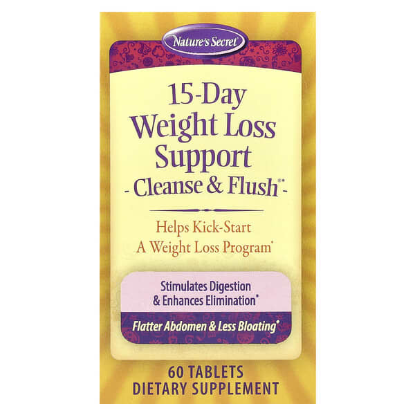Nature's Secret, 15-Day Weight Loss Support, Cleanse & Flush®, 60 Tablets