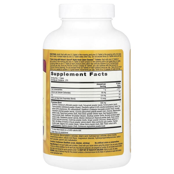 Alternative view of Nature's Secret, Multi-Herb Digestion & Detox Support™, 275 Tablets