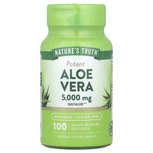 Nature's Truth, Aloe Vera, 5,000 mg, 100 Quick Release Softgels