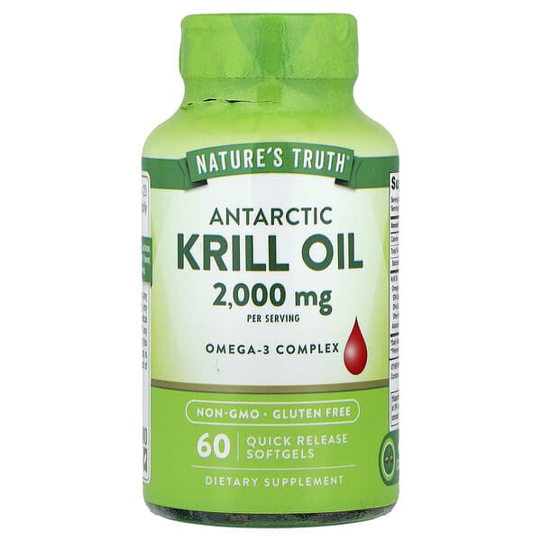 Nature's Truth, Antarctic Krill Oil, 60 Quick Release Softgels (1,000 mg per Softgel)