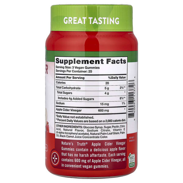 Alternative view of Nature's Truth, Apple Cider Vinegar Gummies, Apple, 75 Gummies