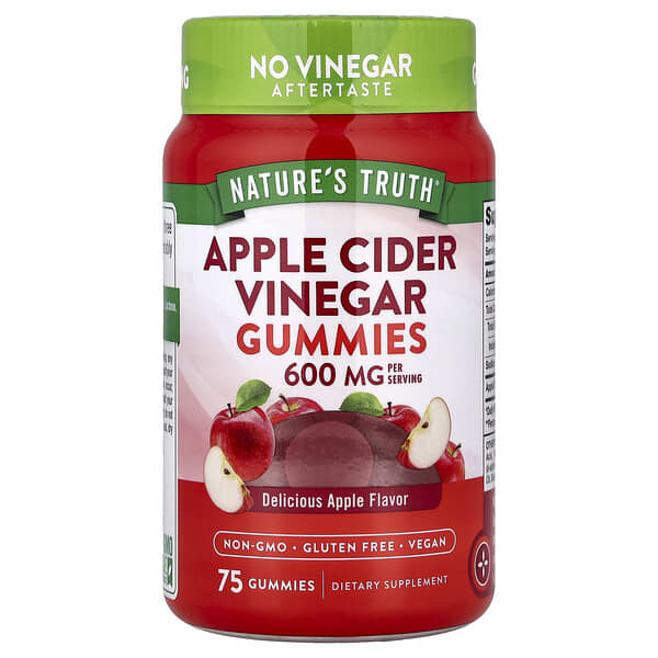 Nature's Truth, Apple Cider Vinegar Gummies, Apple, 75 Gummies