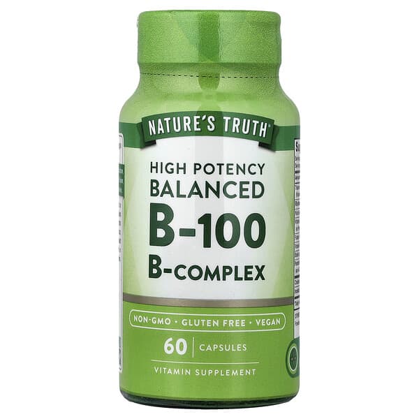 Nature's Truth, Balanced B-100, High Potency, 60 Capsules