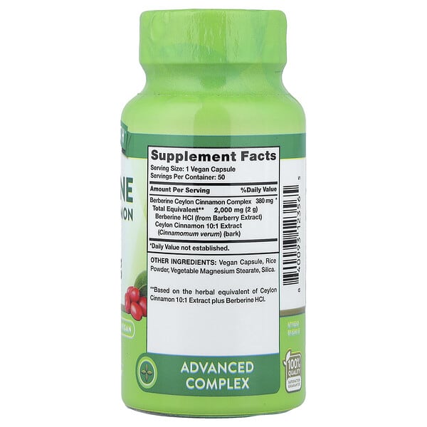 Alternative view of Nature's Truth, Berberine Ceylon Cinnamon Complex, 2,000 mg, 50 Capsules