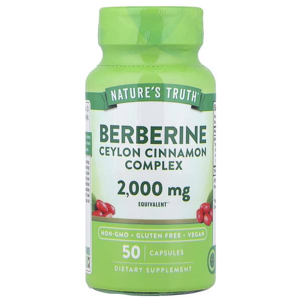 Nature's Truth, Berberine Ceylon Cinnamon Complex, 2,000 mg, 50 Capsules